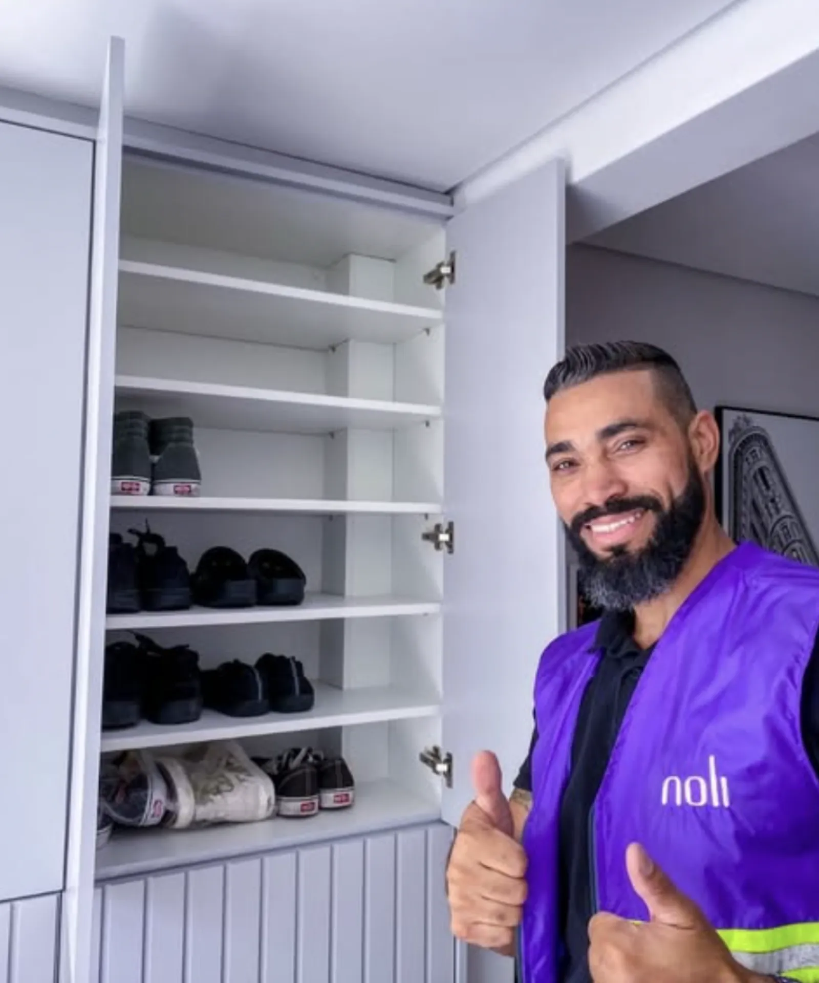 Caixas plásticas Noli prontas para mudança